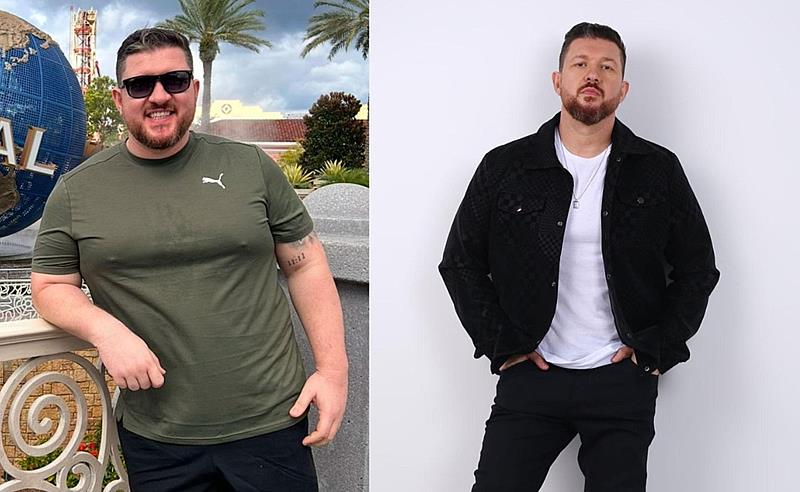 Apresentador do Cola Mais Podcast elimina 32kg e inspira seguidores com transformação radical